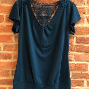 Dark Teal Dolman Top